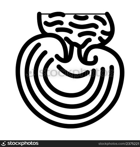 reishi mushroom line icon vector. reishi mushroom sign. isolated contour symbol black illustration. reishi mushroom line icon vector illustration