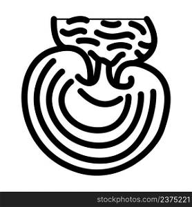 reishi mushroom line icon vector. reishi mushroom sign. isolated contour symbol black illustration. reishi mushroom line icon vector illustration