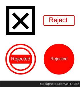 reject vector icon illustration design