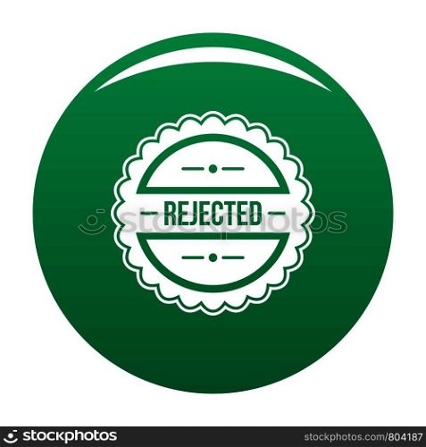 Rejected logo. Simple illustration of rejected vector logo for any design green. Rejected logo, simple style.