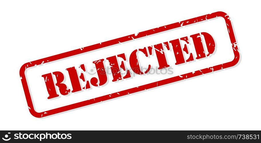 Rejected red rubber stamp vector isolated