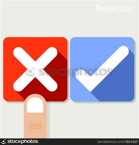 Rejection concept. Vector illustration