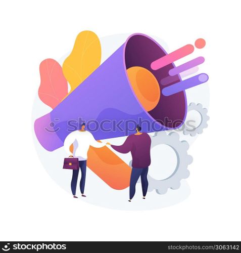 Relationship marketing abstract concept vector illustration. Customer relationship strategy, focus on consumer loyalty, brand interaction and long-term engagement, social media abstract metaphor.. Relationship marketing abstract concept vector illustration.