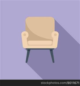 Relax armchair icon flat vector. Interior furniture. Luxury design. Relax armchair icon flat vector. Interior furniture