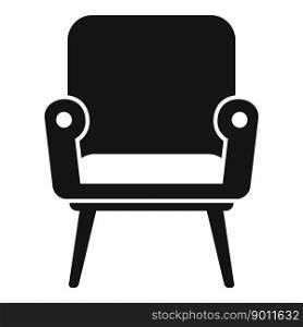 Relax armchair icon simple vector. Interior furniture. Luxury design. Relax armchair icon simple vector. Interior furniture