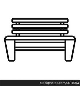 Relax bench icon outline vector. Sofa design. Vacation life. Relax bench icon outline vector. Sofa design