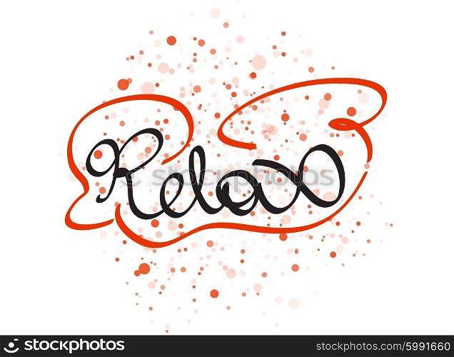 Relax lettering word. Relax lettering word. Vector illustration