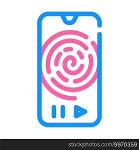 relaxation phone app color icon vector. relaxation phone app sign. isolated symbol illustration. relaxation phone app color icon vector illustration