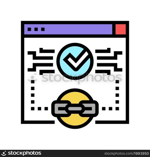 relevant link color icon vector. relevant link sign. isolated symbol illustration. relevant link color icon vector illustration
