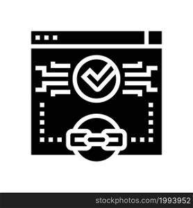 relevant link glyph icon vector. relevant link sign. isolated contour symbol black illustration. relevant link glyph icon vector illustration