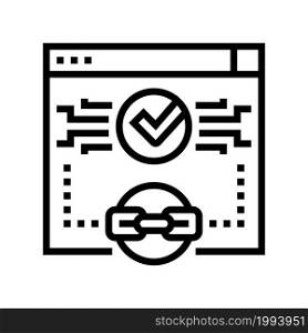 relevant link line icon vector. relevant link sign. isolated contour symbol black illustration. relevant link line icon vector illustration