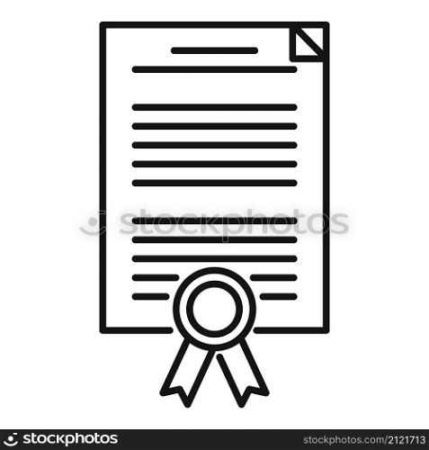 Reliability certificate icon outline vector. Phishing compliance. Iso audit. Reliability certificate icon outline vector. Phishing compliance