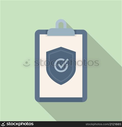 Reliability clipboard icon flat vector. Iso assistant. Audit checklist. Reliability clipboard icon flat vector. Iso assistant