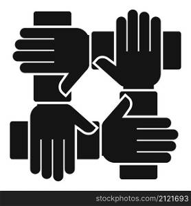 Reliability group icon simple vector. Social hand. Business team. Reliability group icon simple vector. Social hand