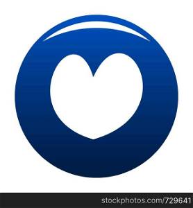 Reliable heart icon. Simple illustration of reliable heartvector icon for any design blue. Reliable heart icon vector blue