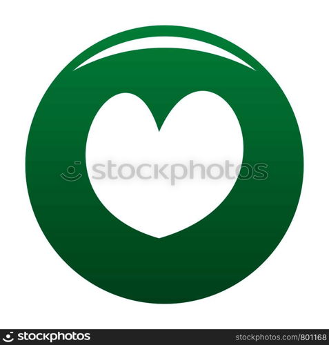 Reliable heart icon. Simple illustration of reliable heartvector icon for any design green. Reliable heart icon vector green
