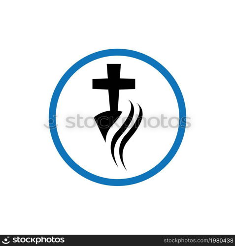 religion christian cemetery icon vector illustration design template