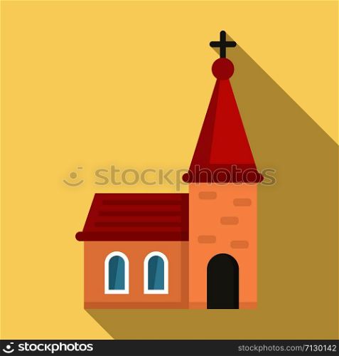Religion church icon. Flat illustration of religion church vector icon for web design. Religion church icon, flat style