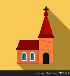 Religion church icon. Flat illustration of religion church vector icon for web design. Religion church icon, flat style