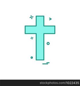 religion cross christian icon vector design