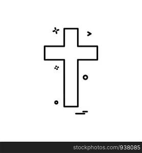 religion cross christian icon vector design