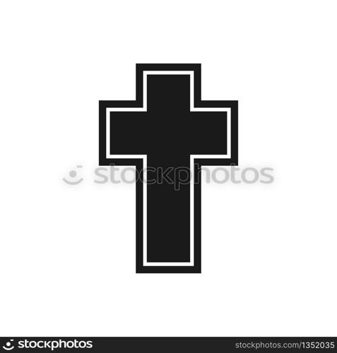 religion cross icon vector logo template