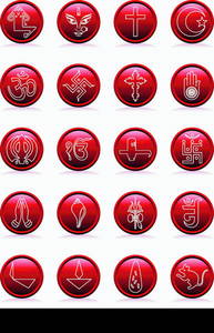 Religion Icon Set various