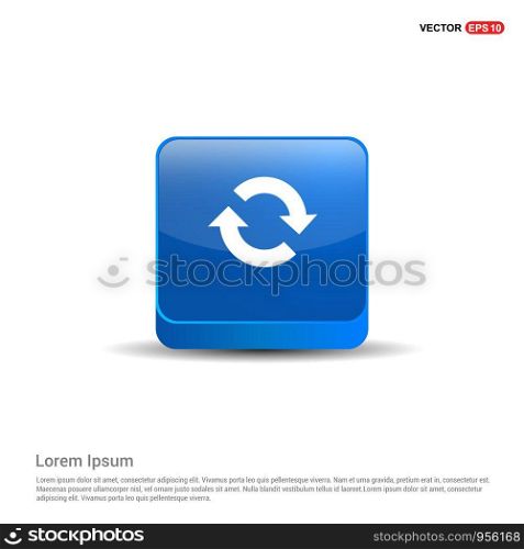 Reload icon - 3d Blue Button.