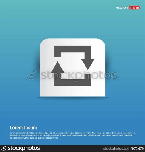 Reload Icon - Blue Sticker button