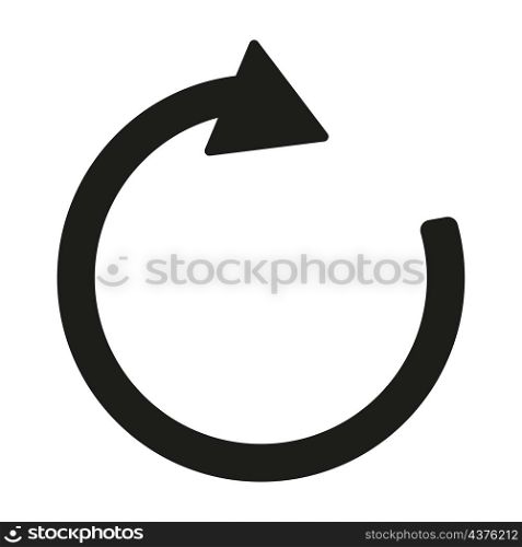 Reload icon. Isolated sign. App button. Technology concept. Black shape. Flat design. Vector illustration. Stock image. EPS 10.. Reload icon. Isolated sign. App button. Technology concept. Black shape. Flat design. Vector illustration. Stock image.