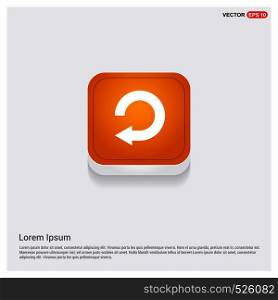 Reload Icon Orange Abstract Web Button - Free vector icon