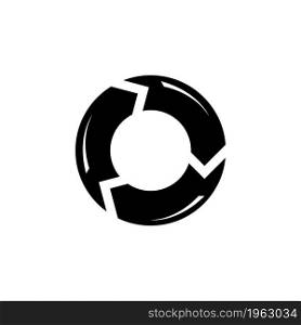 Reload Refresh Arrows Loop. Flat Vector Icon. Simple black symbol on white background. Reload Refresh Arrows Loop Flat Vector Icon
