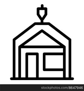 Relocation house icon outline vector. Home move. Cargo company. Relocation house icon outline vector. Home move