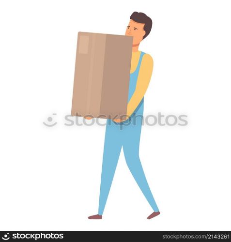Relocation service icon cartoon vector. Move box. Home furniture. Relocation service icon cartoon vector. Move box