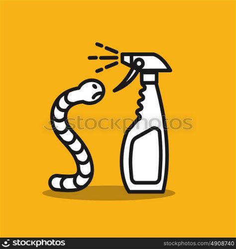 Remedy for pests. Vector icon. Spray.