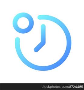 Reminder from time app pixel perfect gradient linear ui icon. Clock sign. Show notification. Line color user interface symbol. Modern style pictogram. Vector isolated outline illustration. Reminder from time app pixel perfect gradient linear ui icon