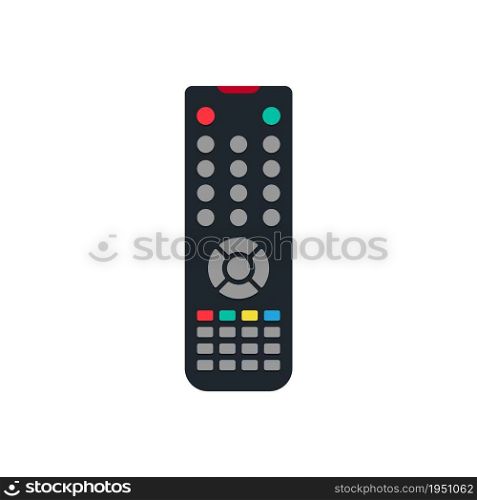 Remote control of tv. Flat icon for television. Remote with button for hand control of device. Illustration for media, navigation, dvd and movie. Smart interface. Vector.. Remote control of tv. Flat icon for television. Remote with button for hand control of device. Illustration for media, navigation, dvd and movie. Smart interface. Vector