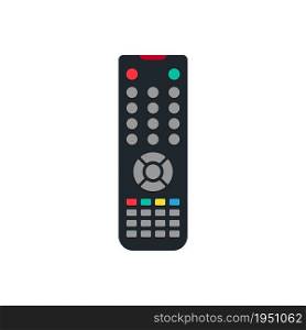 Remote control of tv. Flat icon for television. Remote with button for hand control of device. Illustration for media, navigation, dvd and movie. Smart interface. Vector.. Remote control of tv. Flat icon for television. Remote with button for hand control of device. Illustration for media, navigation, dvd and movie. Smart interface. Vector