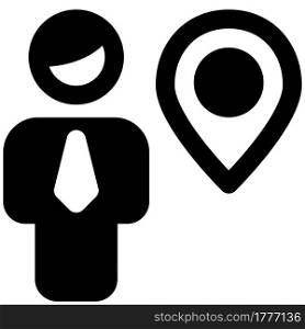 remote location of the businessman for tracking