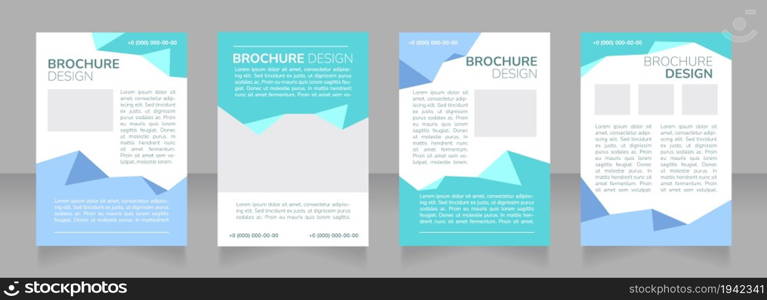 Remote teaching opportunity blank brochure layout design. Online classes. Vertical poster template set with empty copy space for text. Premade corporate reports collection. Editable flyer paper pages. Remote teaching opportunity blank brochure layout design