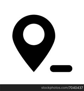 Remov the location, icon on isolated background