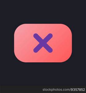 Remove background flat gradient fill ui icon for dark theme. Unwanted subject in footage. Pixel perfect color pictogram. GUI, UX design on black space. Vector isolated RGB illustration. Remove background flat gradient fill ui icon for dark theme