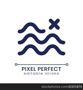 Remove float effect pixel perfect linear ui icon. Cancel footage change. Delete levitating transition. GUI, UX design. Outline isolated user interface element for app and web. Editable stroke. Remove float effect pixel perfect linear ui icon