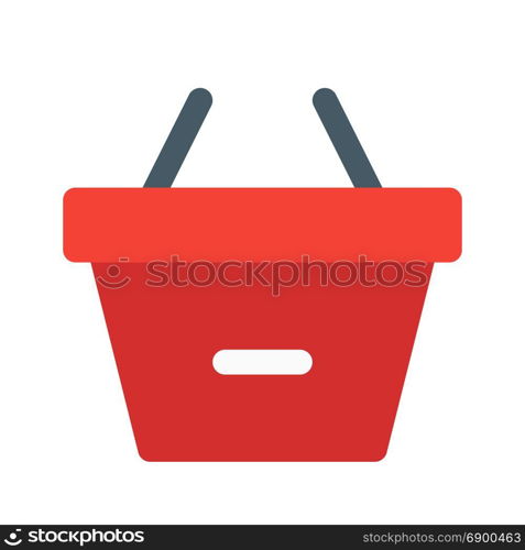 remove from basket, icon on isolated background