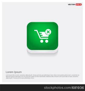 Remove from basket iconGreen Web Button - Free vector icon