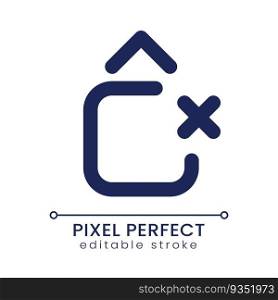Remove jump animation effect pixel perfect linear ui icon. Delete vertical movement from video. GUI, UX design. Outline isolated user interface element for app and web. Editable stroke. Remove jump animation effect pixel perfect linear ui icon