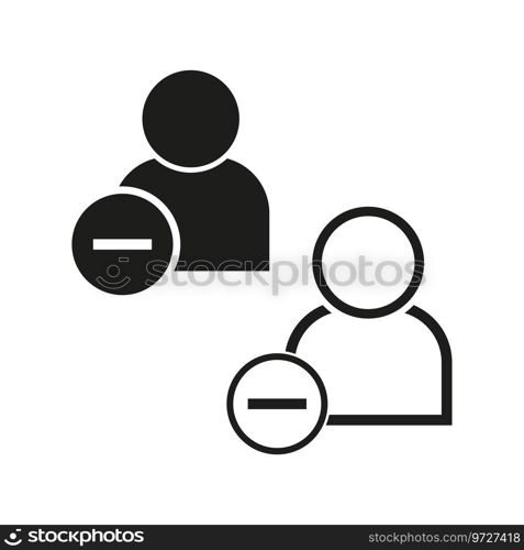 Remove user icon. Vector illustration. EPS 10. Stock image.. Remove user icon. Vector illustration. EPS 10.