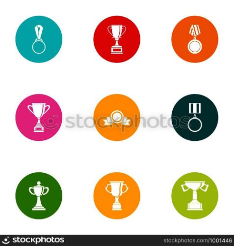 Remuneration icons set. Flat set of 9 remuneration vector icons for web isolated on white background. Remuneration icons set, flat style