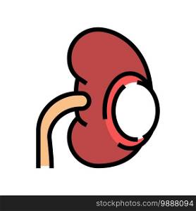 renal cyst color icon vector. renal cyst sign. isolated symbol illustration. renal cyst color icon vector illustration