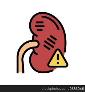 renal failure color icon vector. renal failure sign. isolated symbol illustration. renal failure color icon vector illustration